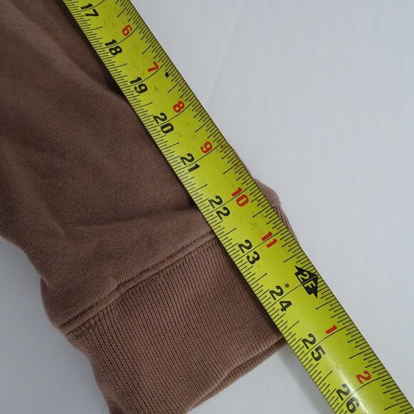 J Crew Brown Dusty Rose Full Zip Hoodie Fleece Lined Jacket Women Size L 29810 - Picture 8 of 9